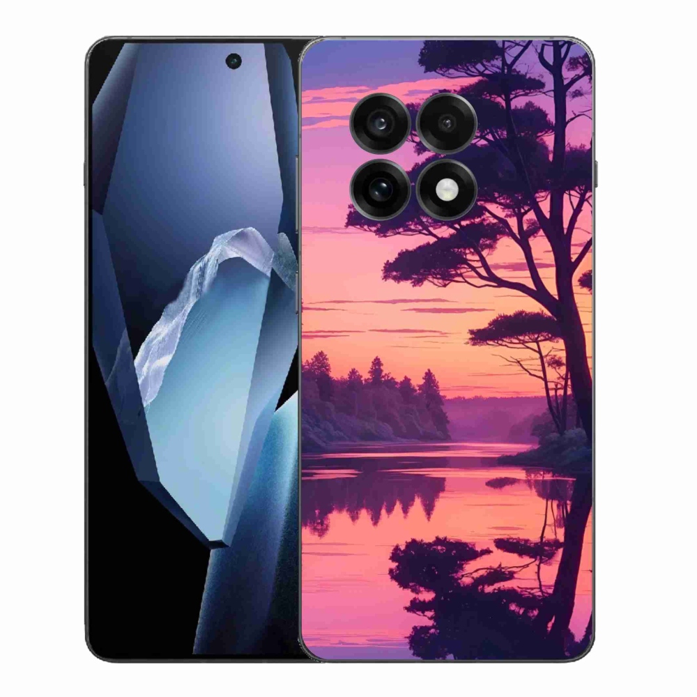 Zselés borítás mmCase a One Plus 13R-hez - naplemente a tó felett