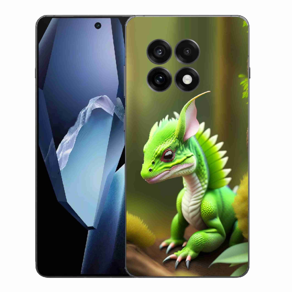 Zselés tok mmCase One Plus 13R-hez - zöld sárkány