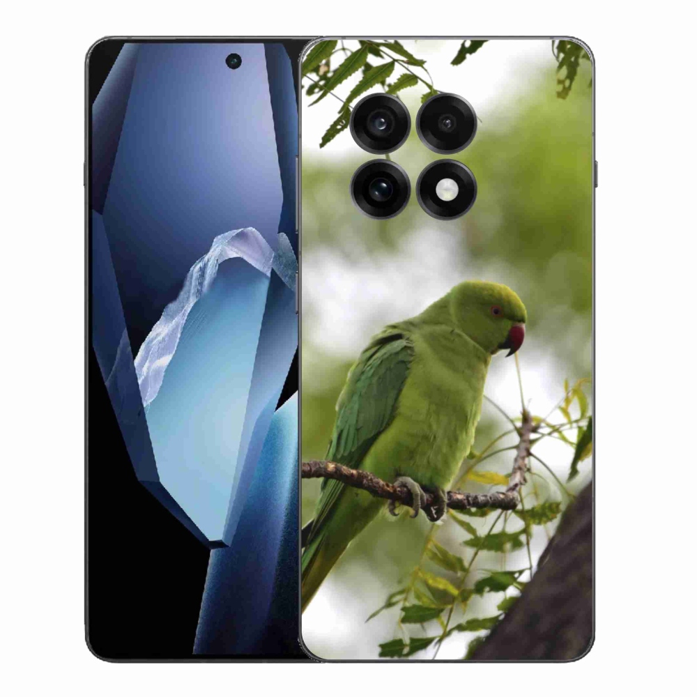 Zselés tok mmCase One Plus 13R készülékhez - zöld papagáj