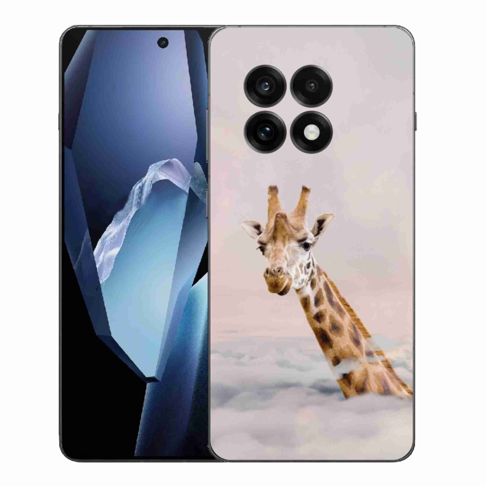 Zselés borítás mmCase a One Plus 13R készülékre - zsiráf a felhőkben
