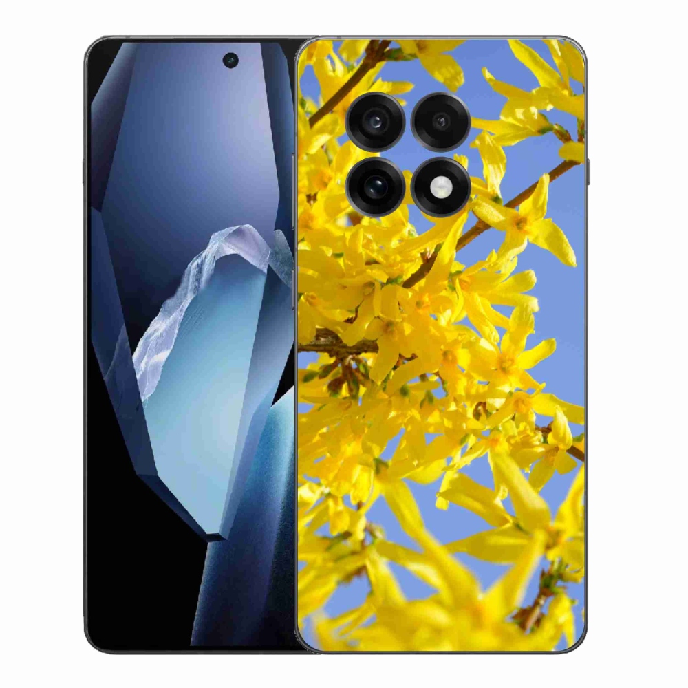 Zselés tok mmCase One Plus 13R-hez - sárga virágok