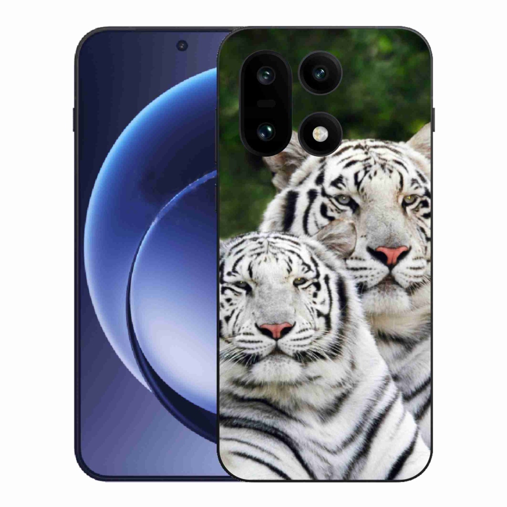 Zselés tok mmCase a One Plus 15-öshöz - fehér tigrisek