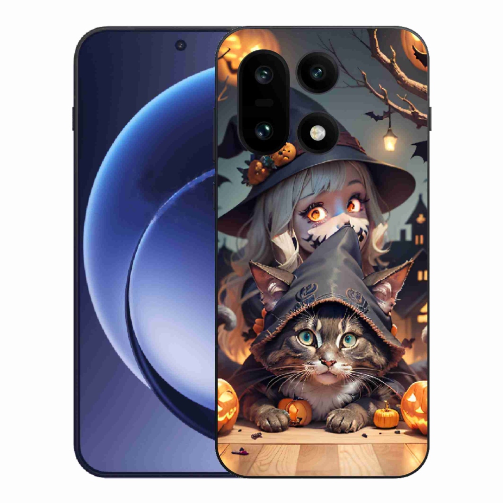 Zselés borítás mmCase a One Plus 15-öshöz - boszorkány macskával