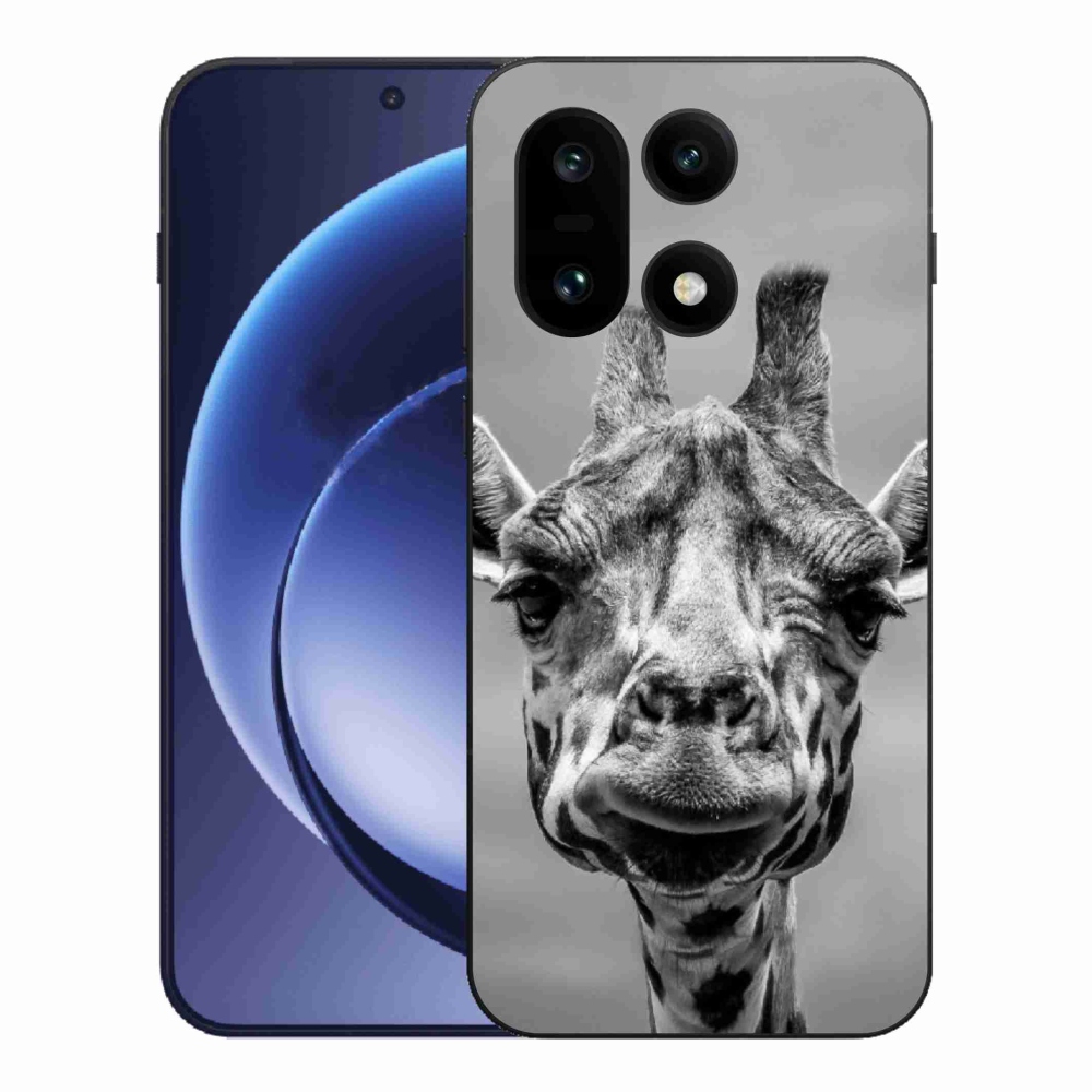 Zselés borítás mmCase a One Plus 15 készülékhez - fekete-fehér zsiráf