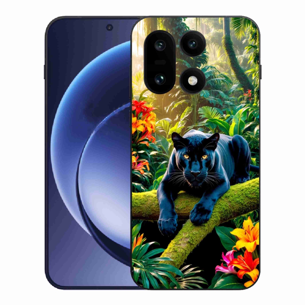 Gél borítás mmCase a One Plus 15-ön - fekete párduc a dzsungelben