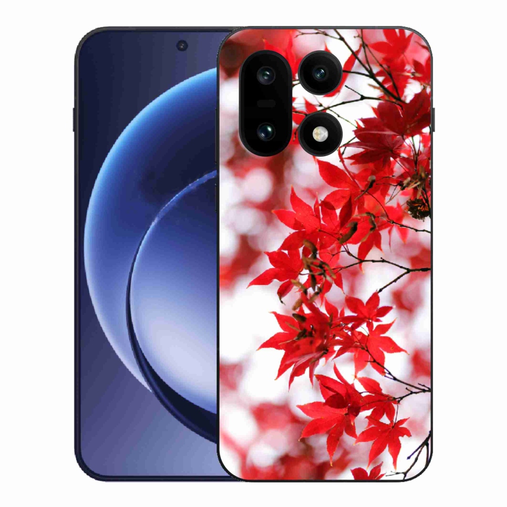 Zselés tok mmCase a One Plus 15-öshöz - piros levelek