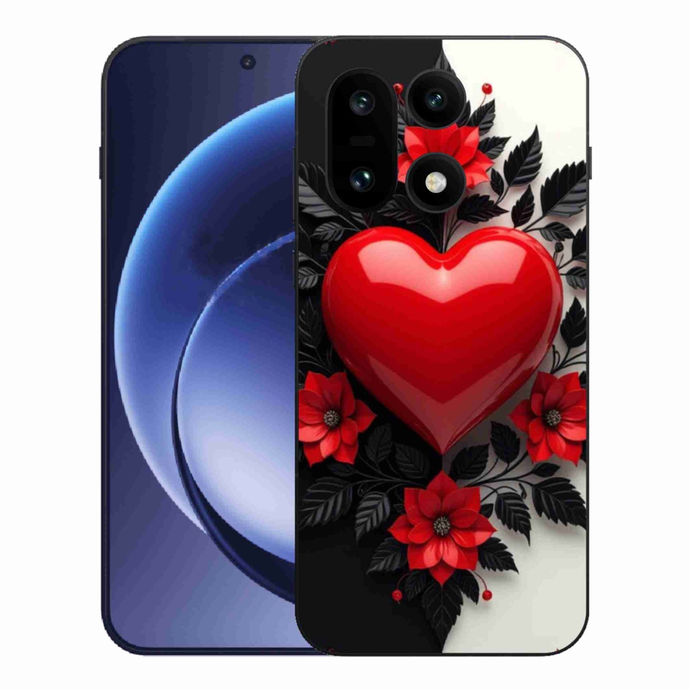 Zselés tok mmCase a One Plus 15 készülékhez - piros szív