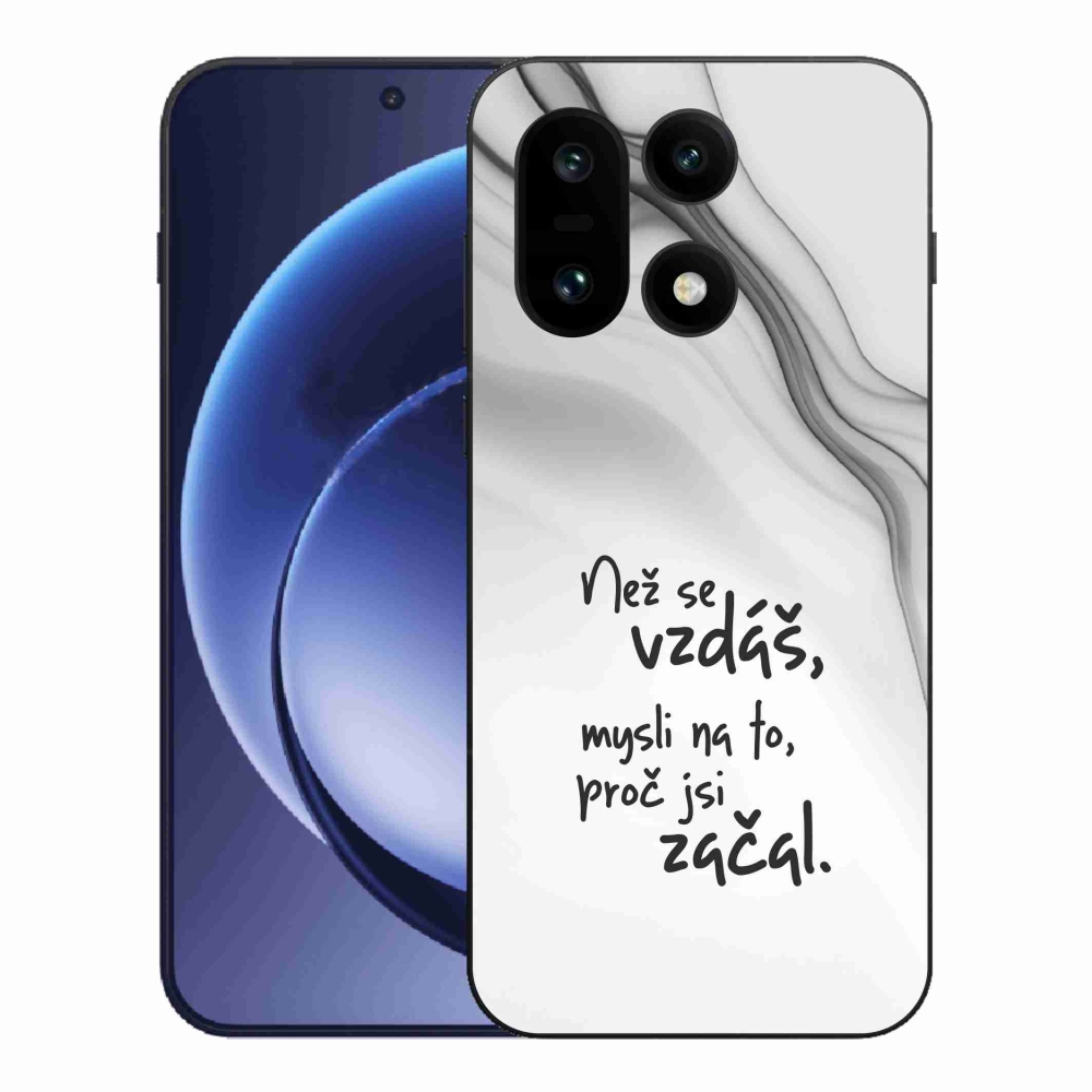 Zselés borítás mmCase a One Plus 15-ön - idézet 2 fehér háttér