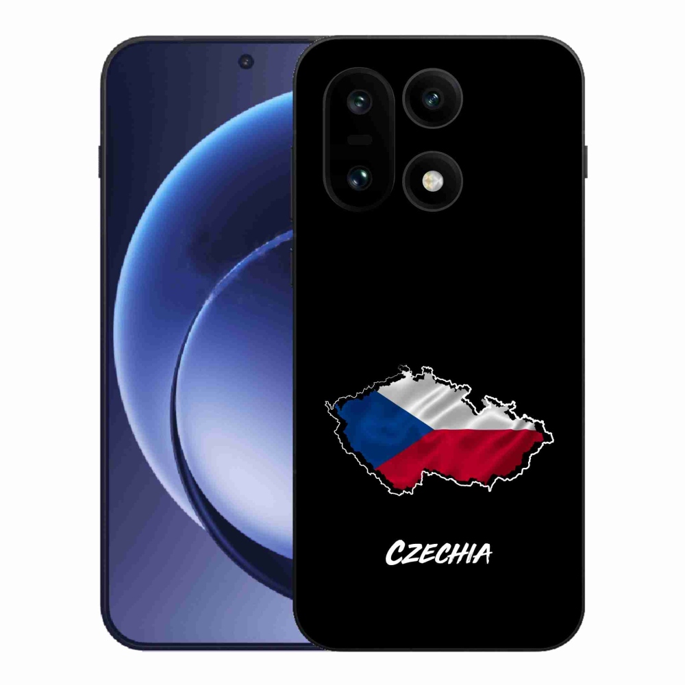 Zselés borító mmCase a One Plus 15-hez - Csehország fekete háttérrel