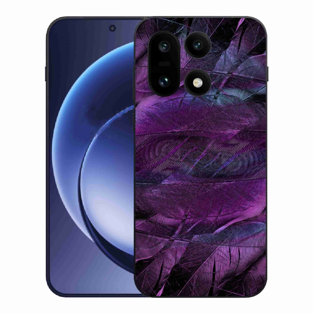 Zselés tok mmCase a One Plus 15 készülékhez - lila tollak