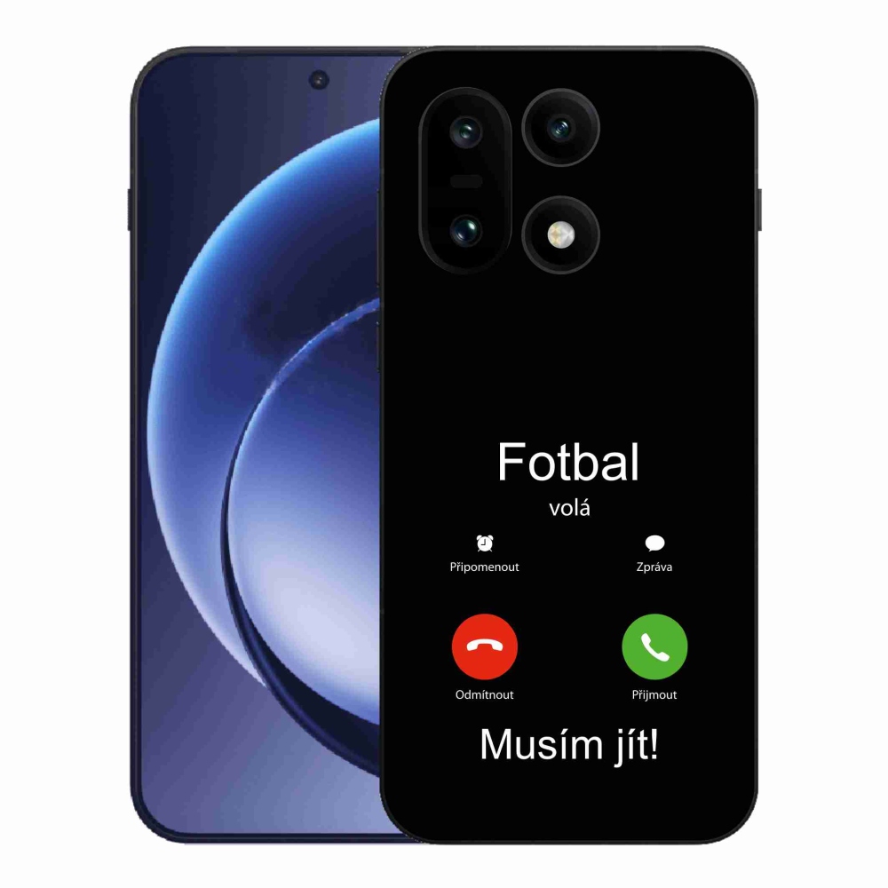 Gél borítás mmCase on One Plus 15 - futball hívások fekete háttérrel