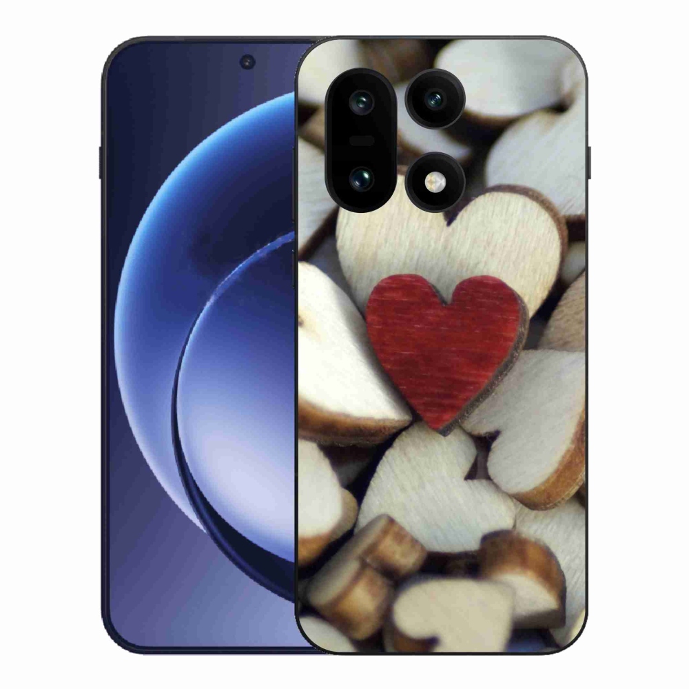 Zselés tok mmCase One Plus 15-hez - gravírozott piros szív