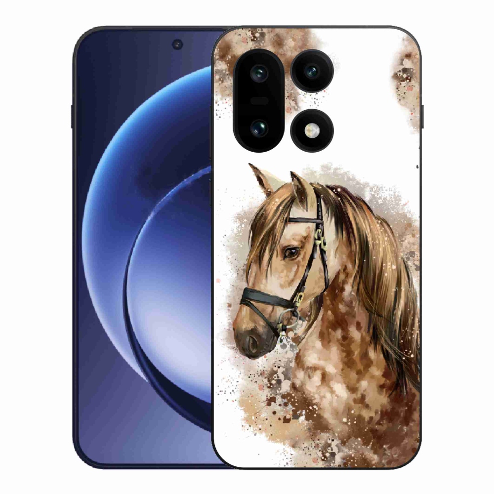 Zselés tok mmCase a One Plus 15 készülékhez - barna rajzfilm ló