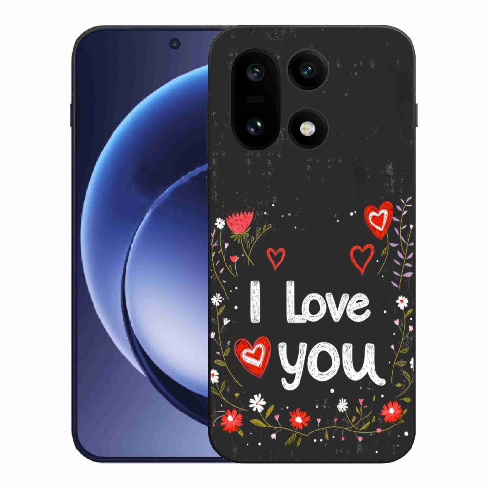 Gél borítás mmCase a One Plus 15-re - Szeretlek fekete háttérrel