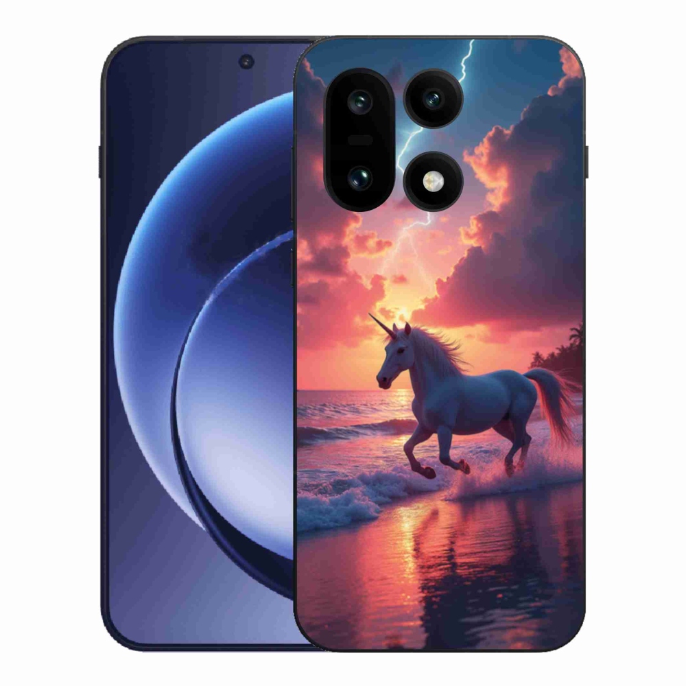 Zselés borítás mmCase a One Plus 15 készülékhez - egyszarvú a tengerparton