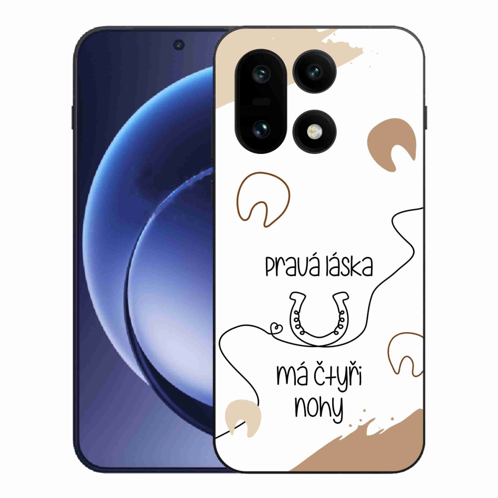Gél borító mmCase a One Plus 15 készülékhez - Ló motívum fehér háttér