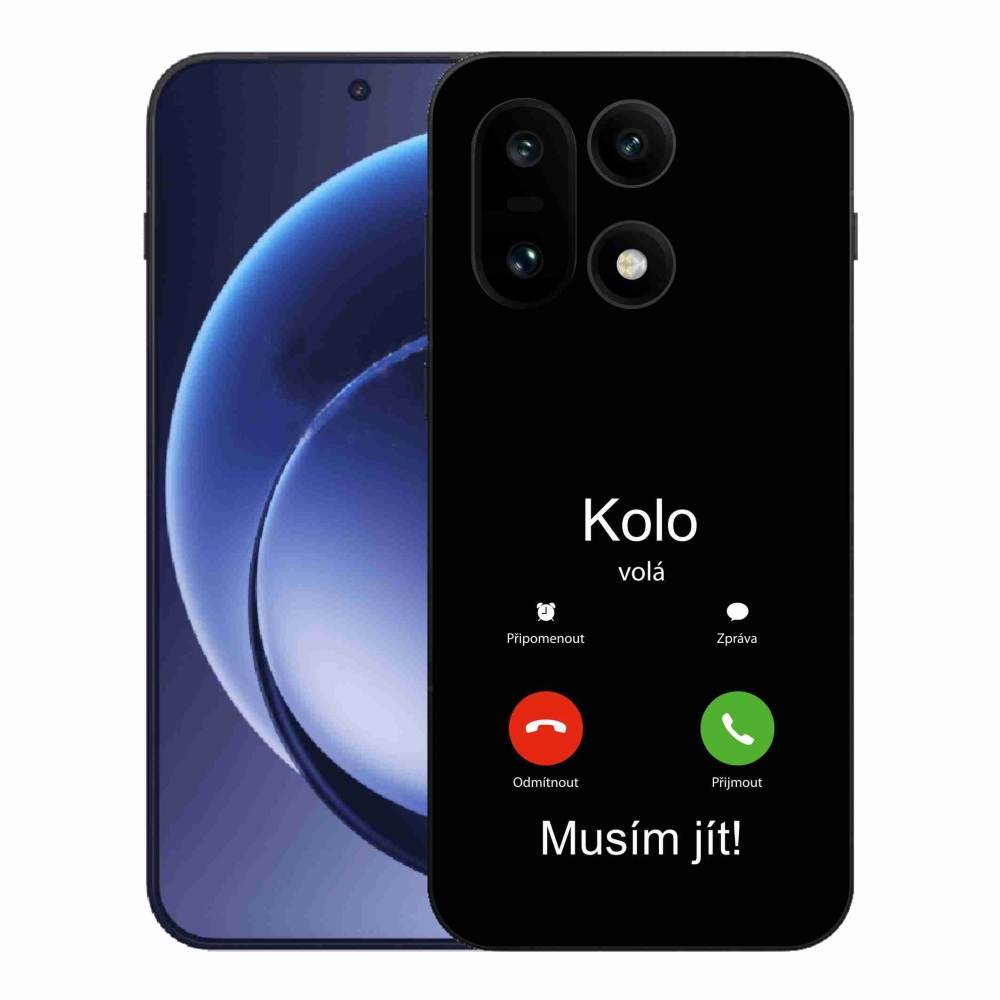 Zselés borítás mmCase a One Plus 15 készülékre - kerek hívások fekete háttérrel