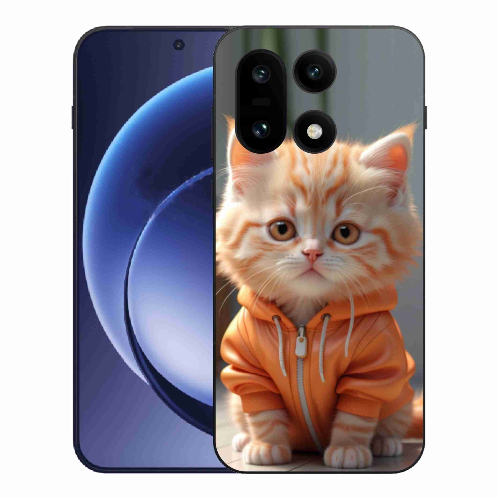 Zselés borítás mmCase for One Plus 15 - cica kapucnis pulóverben