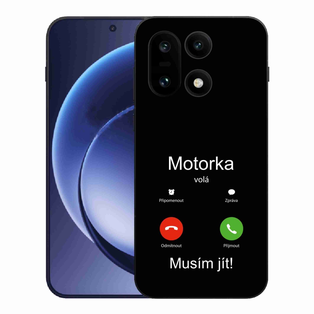 Gél borítás mmCase on One Plus 15 - motoros hívás fekete háttérrel