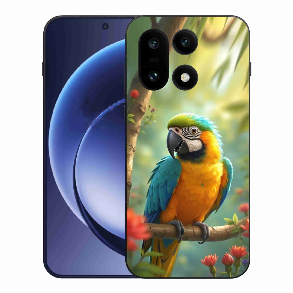 Zselés tok mmCase a One Plus 15 készülékhez - papagáj ara kék és sárga