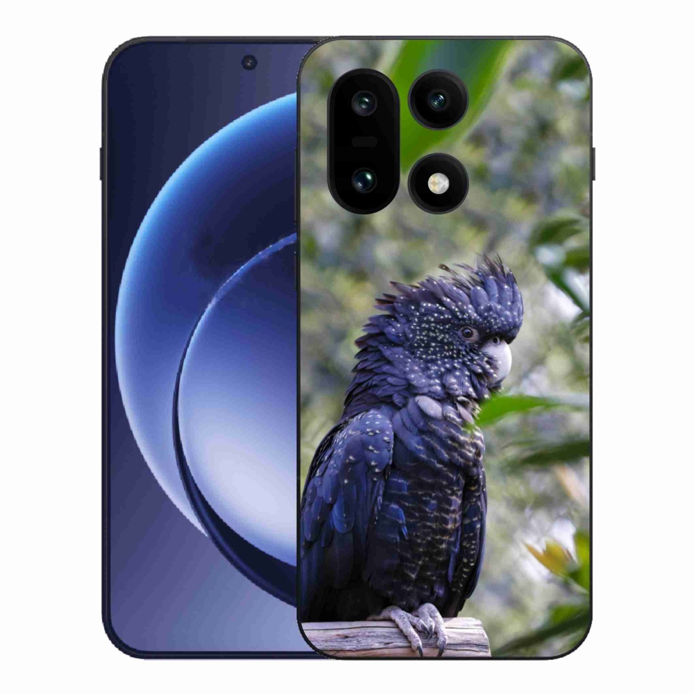 Zselés borítás mmCase a One Plus 15 készülékhez - papagáj kakadu fekete
