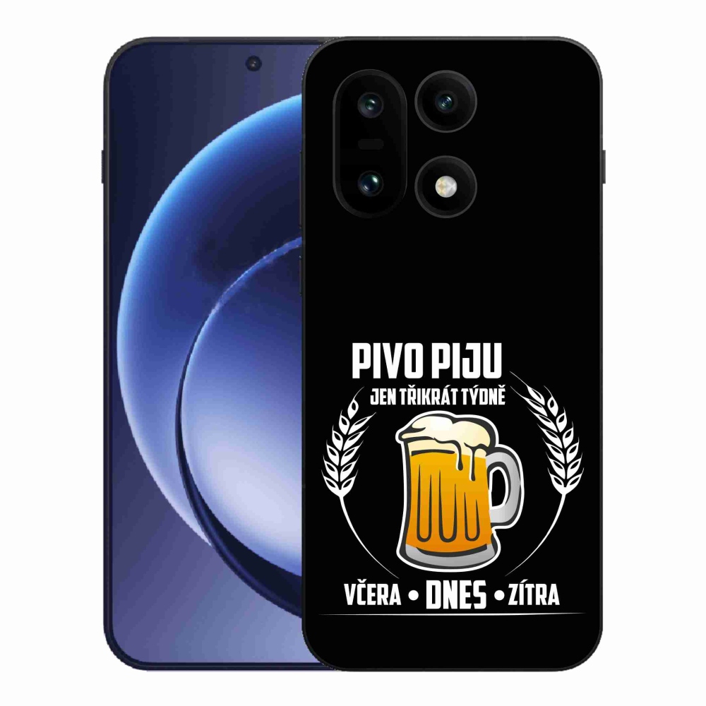 Zselés borító mmCase a One Plus 15 készülékhez - sör motívum fekete háttérrel