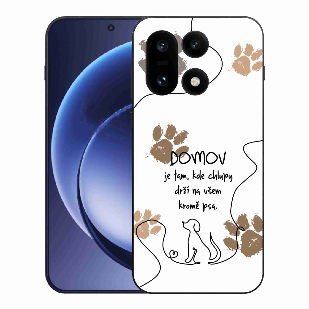 Gél borító mmCase a One Plus 15 készülékhez - kutya motívum fehér háttérrel