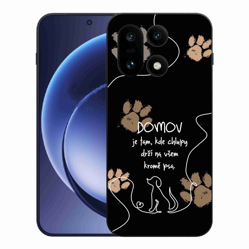 Gél borító mmCase a One Plus 15 készülékhez - kutya motívum fekete háttérrel