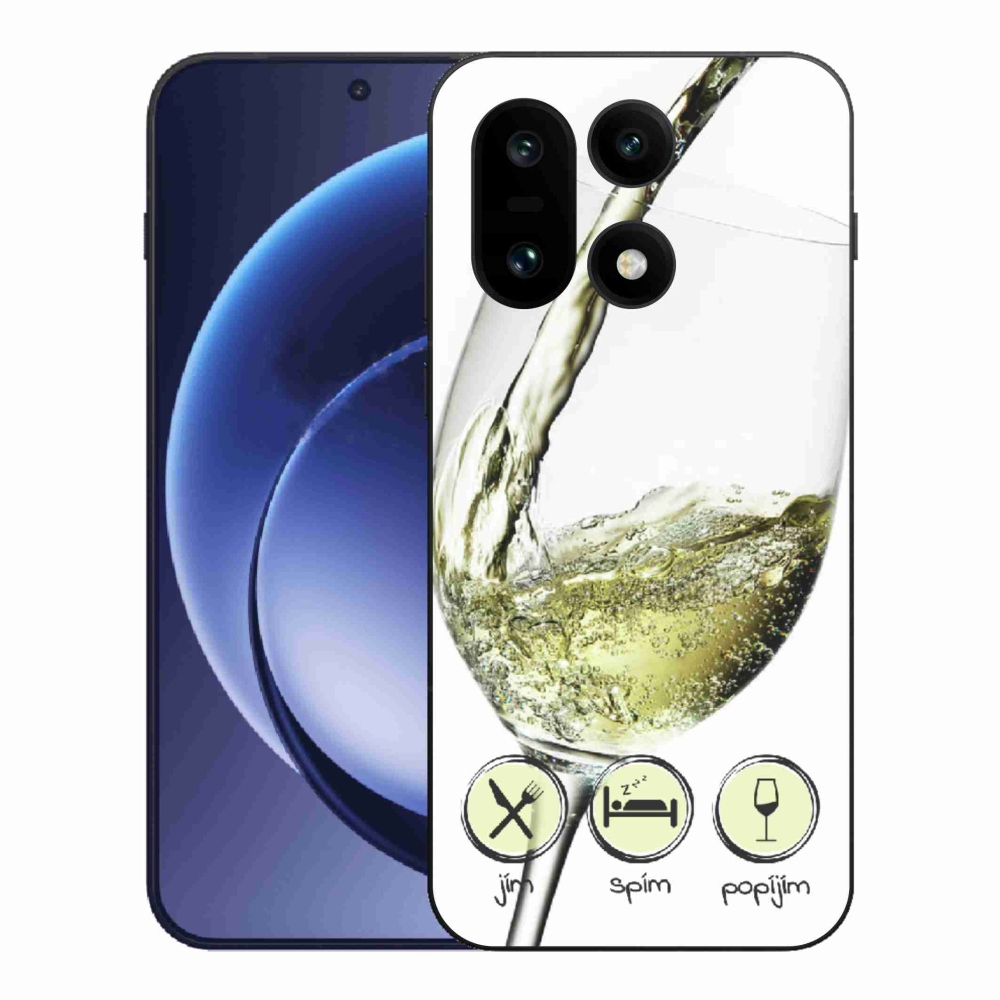 Zselés borítás mmCase on One Plus 15 - borospohár fehér