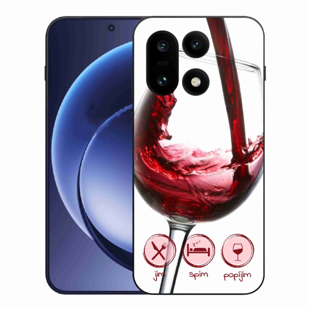 Zselés borítás mmCase on One Plus 15 - borospohár piros