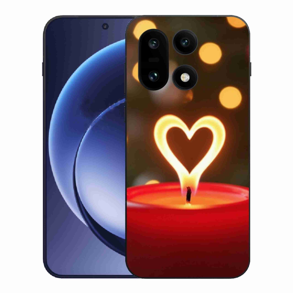Zselés borítás mmCase a One Plus 15-ön - lángoló szív