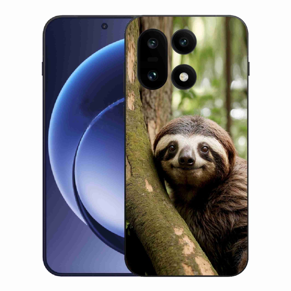 Zselés borítás mmCase a One Plus 15 készülékhez - mosolygó lajhár