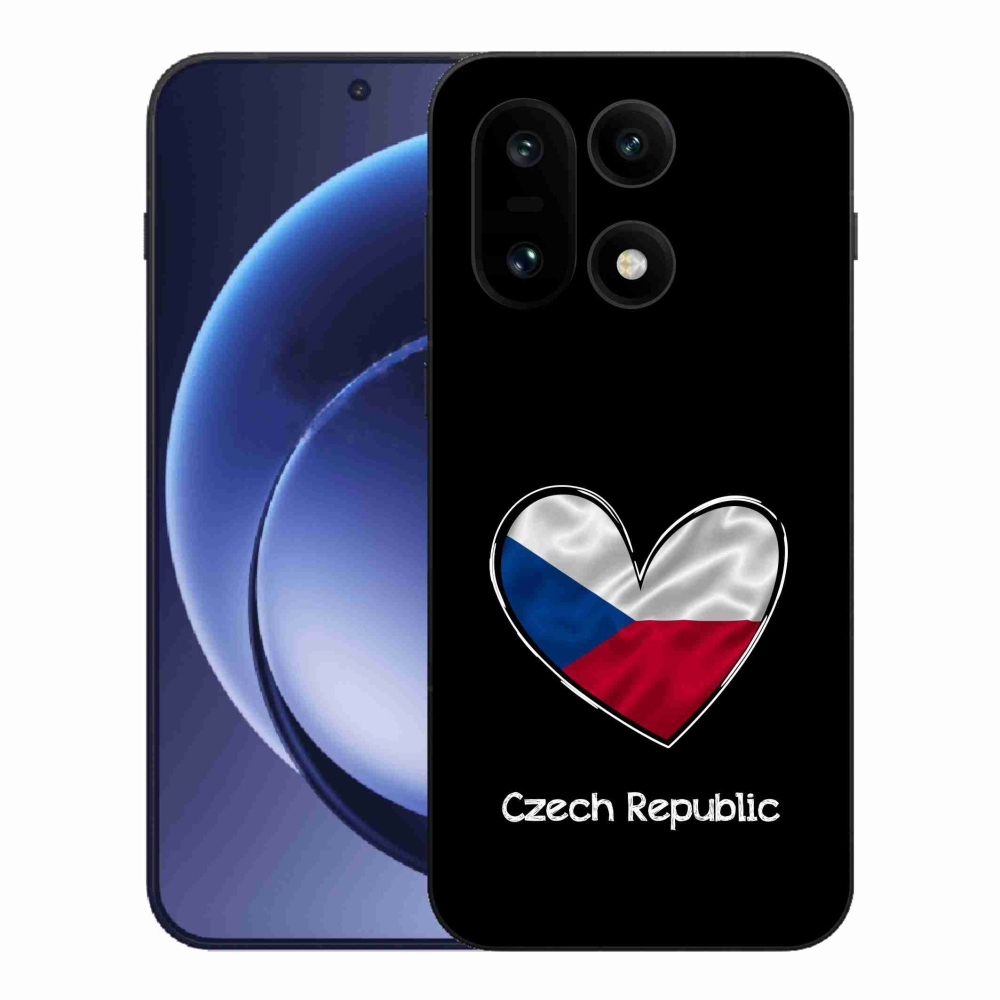 Gél borító mmCase on One Plus 15 - zászló szív fekete háttérrel