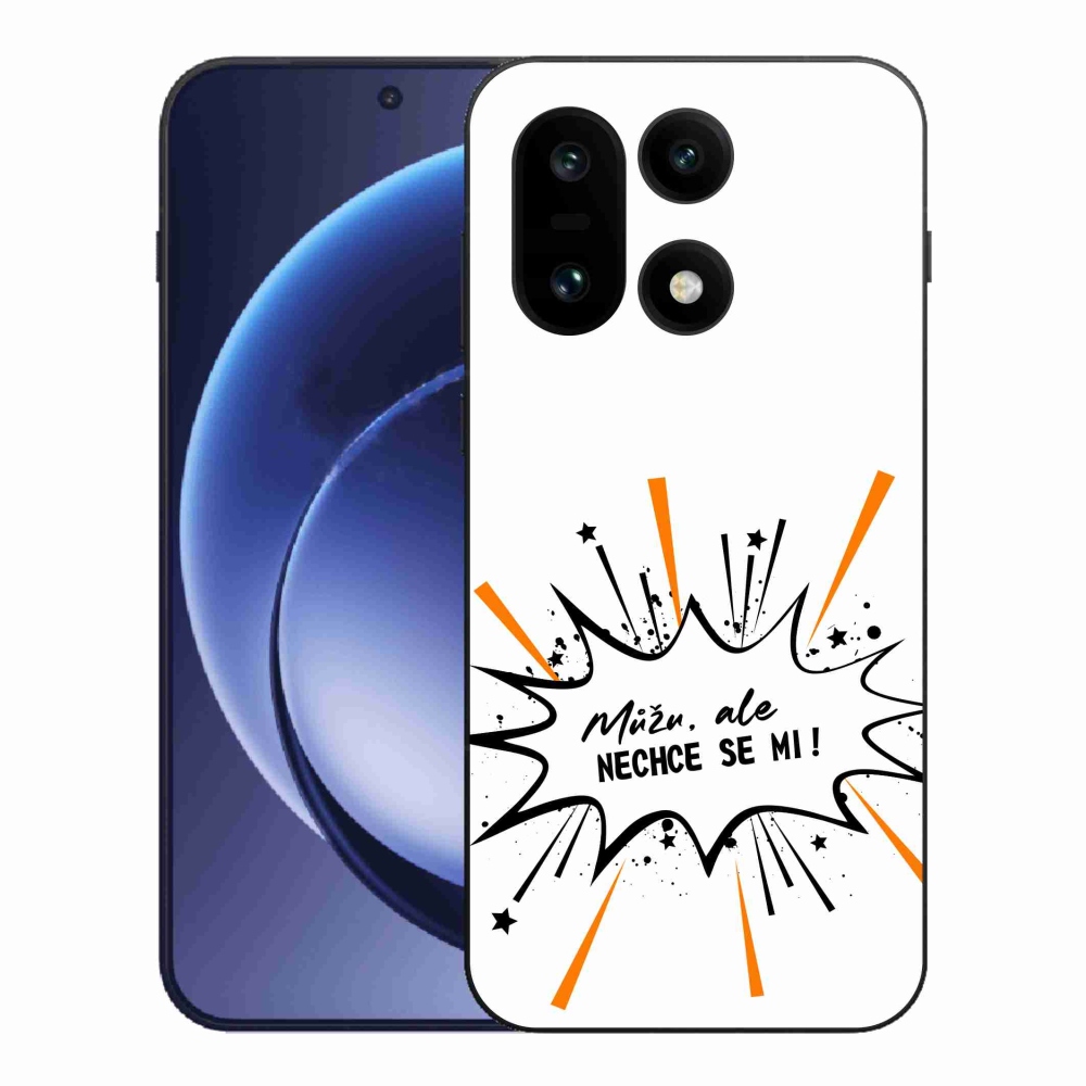 Zselés borító mmCase a One Plus 15-hez - vicces szöveg 11 fehér háttér