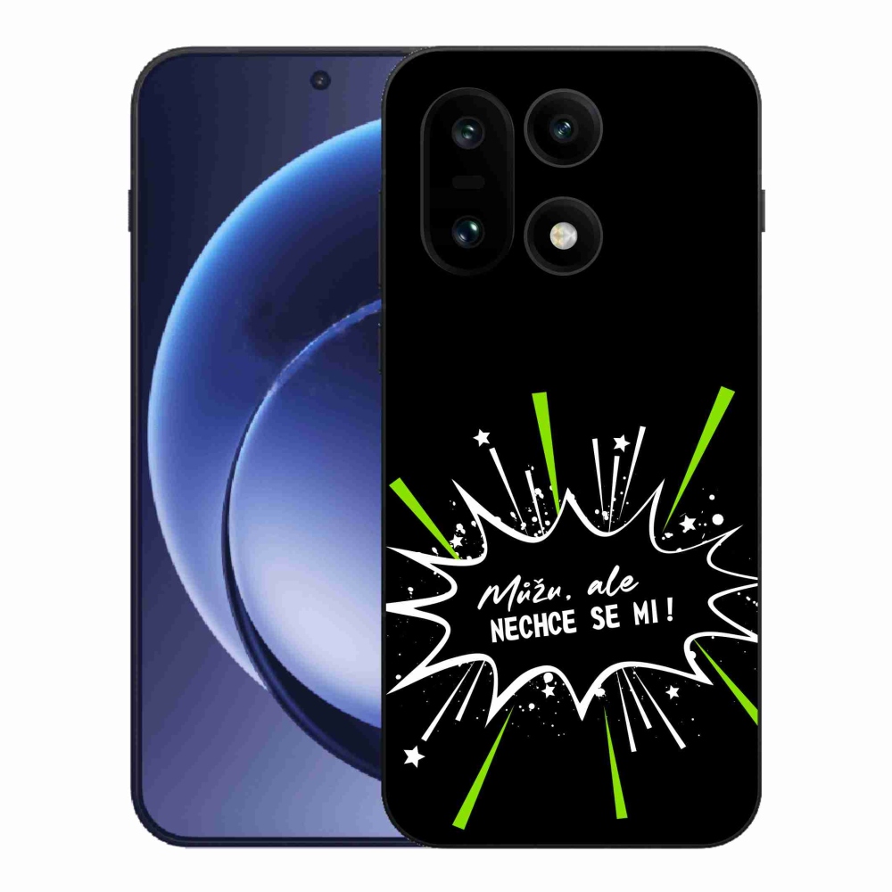 Zselés borító mmCase a One Plus 15-hez - vicces szöveg 11 fekete háttér