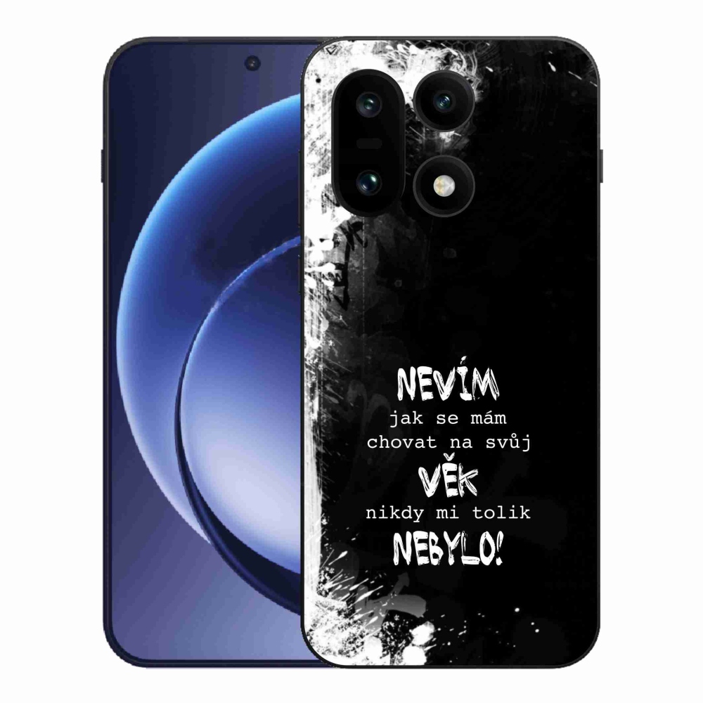 Zselés borító mmCase a One Plus 15 készülékhez - vicces szöveg 14 fekete háttér