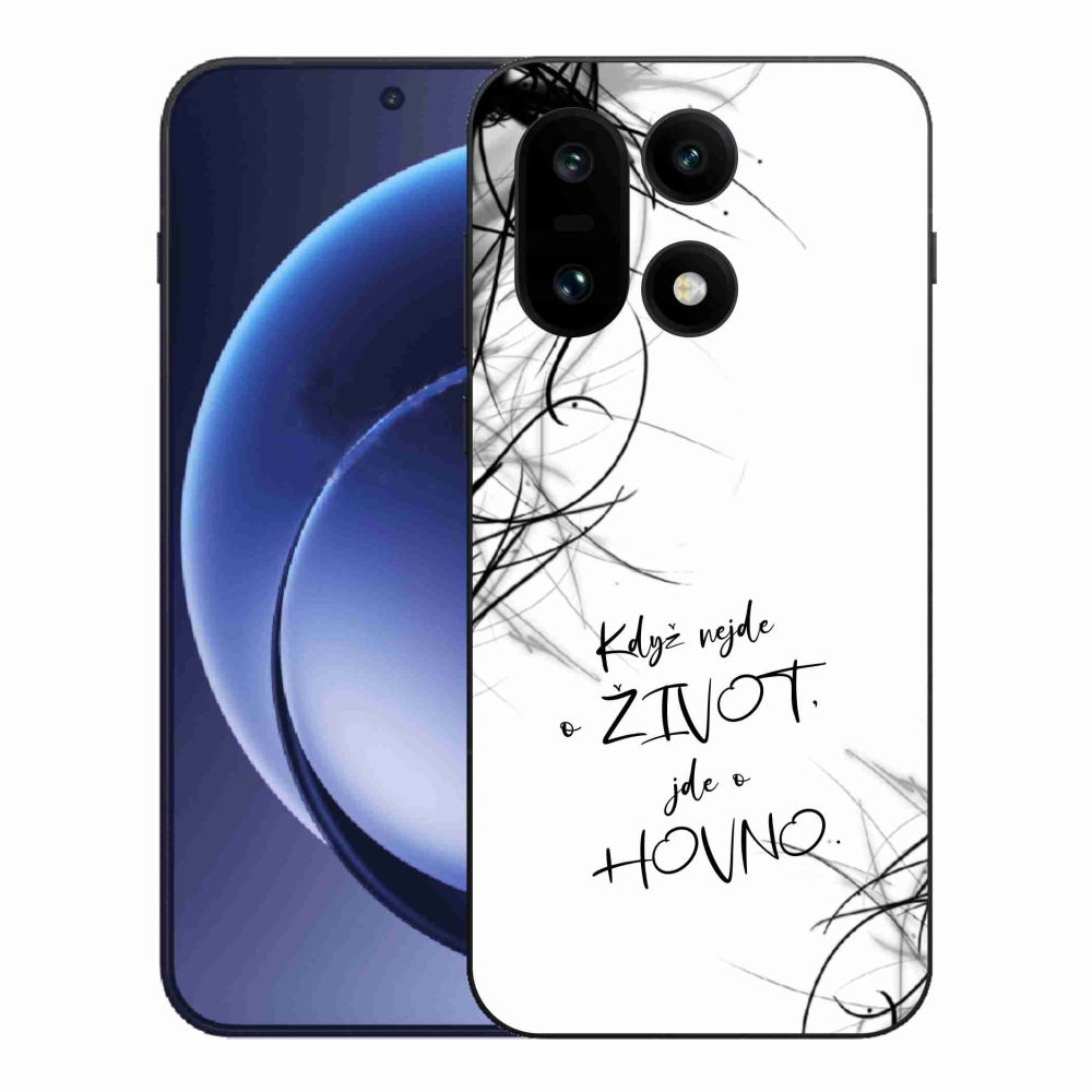 Zselés borító mmCase a One Plus 15-hez - vicces szöveg 16 fehér háttér