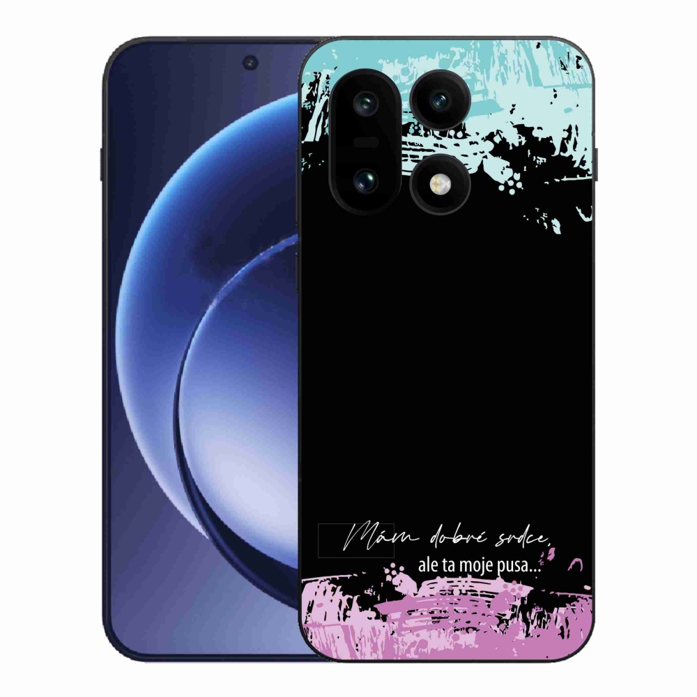 Zselés borító mmCase a One Plus 15-hez - vicces szöveg 3 fekete háttérrel