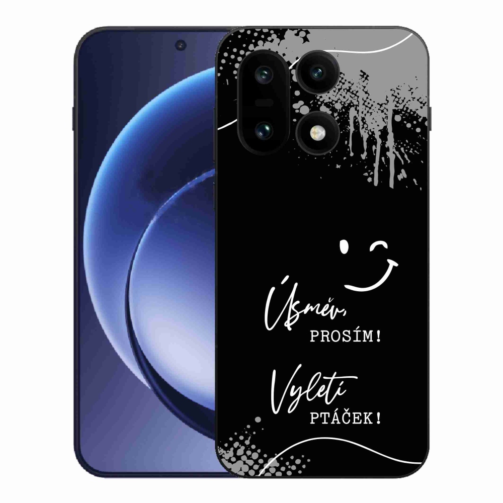 Zselés borító mmCase a One Plus 15-hez - vicces szöveg 4 fekete háttérrel