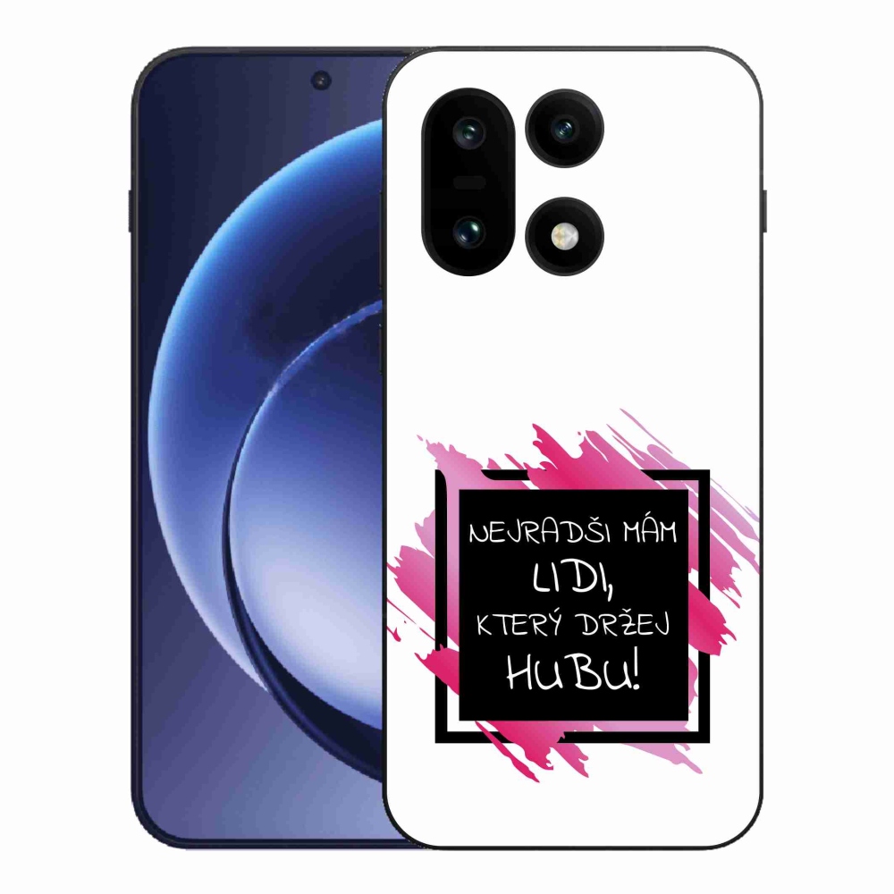 Gél borító mmCase on One Plus 15 - vicces szöveg 7 fekete-fehér háttérrel