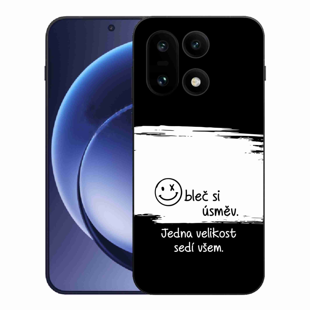 Gél borító mmCase a One Plus 15-hez - vicces szöveg 8 fekete-fehér háttérrel