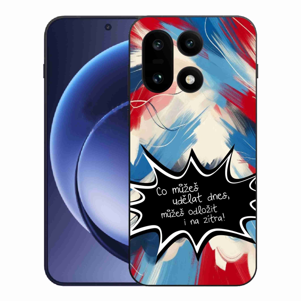 Zselés borító mmCase a One Plus 15-hez - vicces szöveg 9 fekete háttér