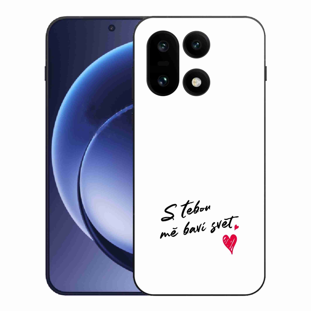 Gél borító mmCase on One Plus 15 - szerelmes szöveg 1 fehér háttér