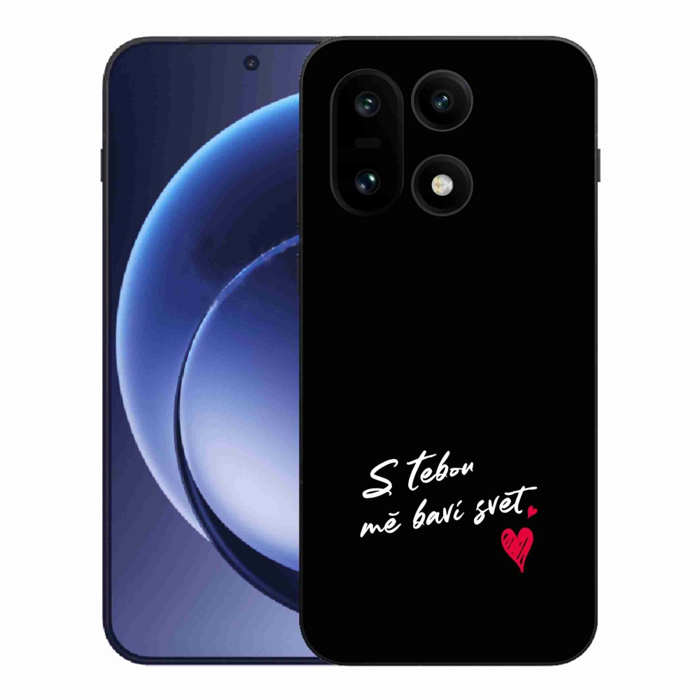 Gél borító mmCase on One Plus 15 - szerelmes szöveg 1 fekete háttér