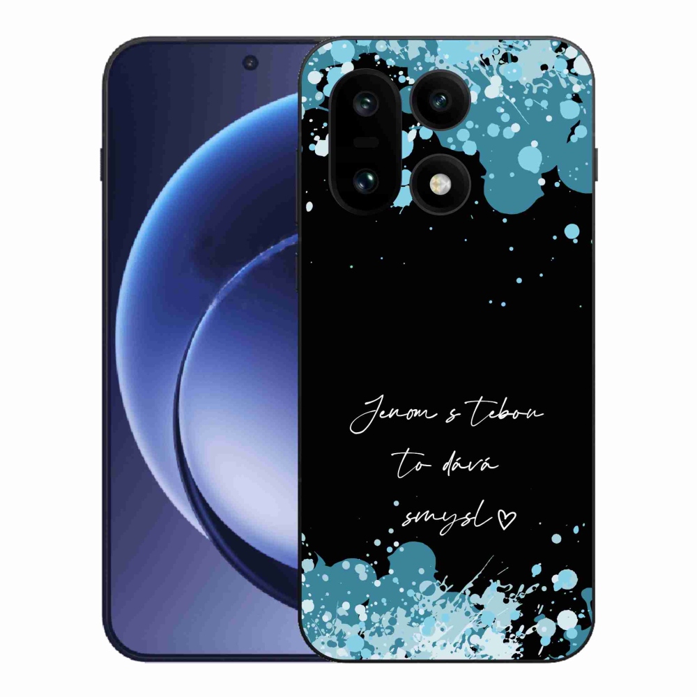 Gél borító mmCase One Plus 15 - szerelem szöveg fekete háttérrel