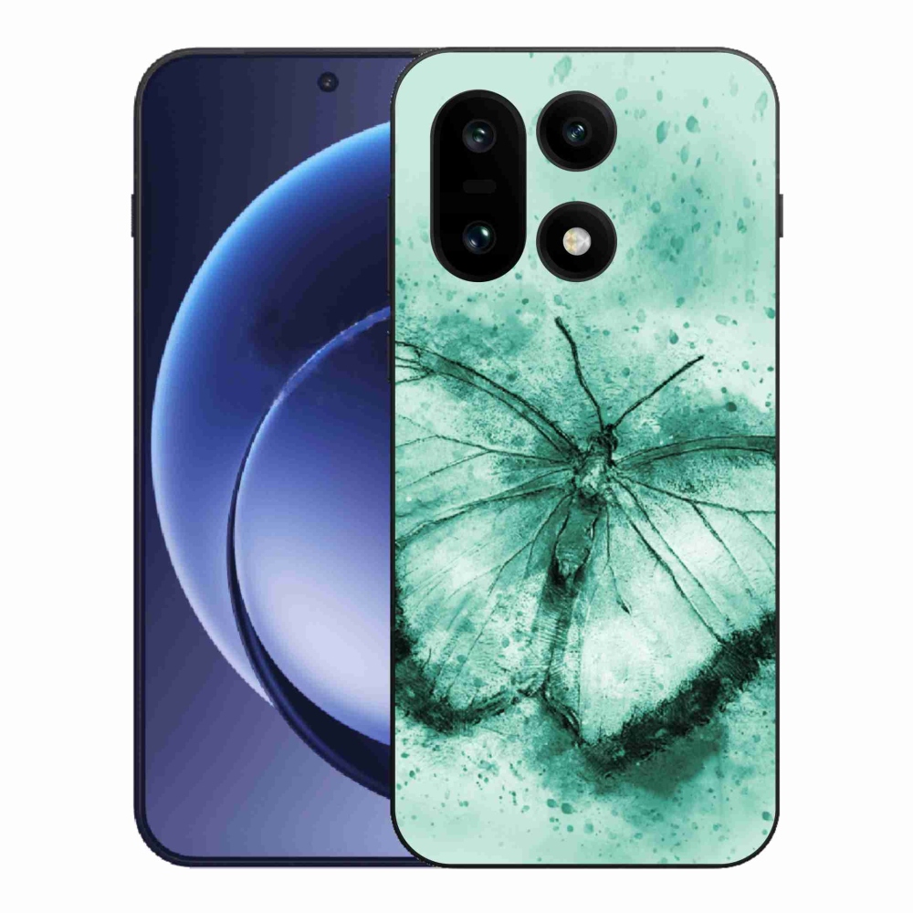 Zselés tok mmCase a One Plus 15-öshöz - zöld pillangó