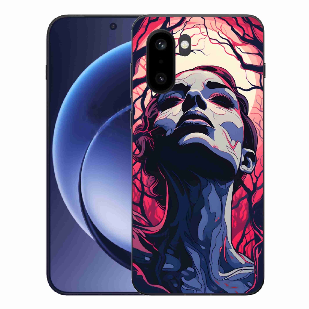Gél borítás mmCase a One Plus 15R készülékre - absztrakt arc