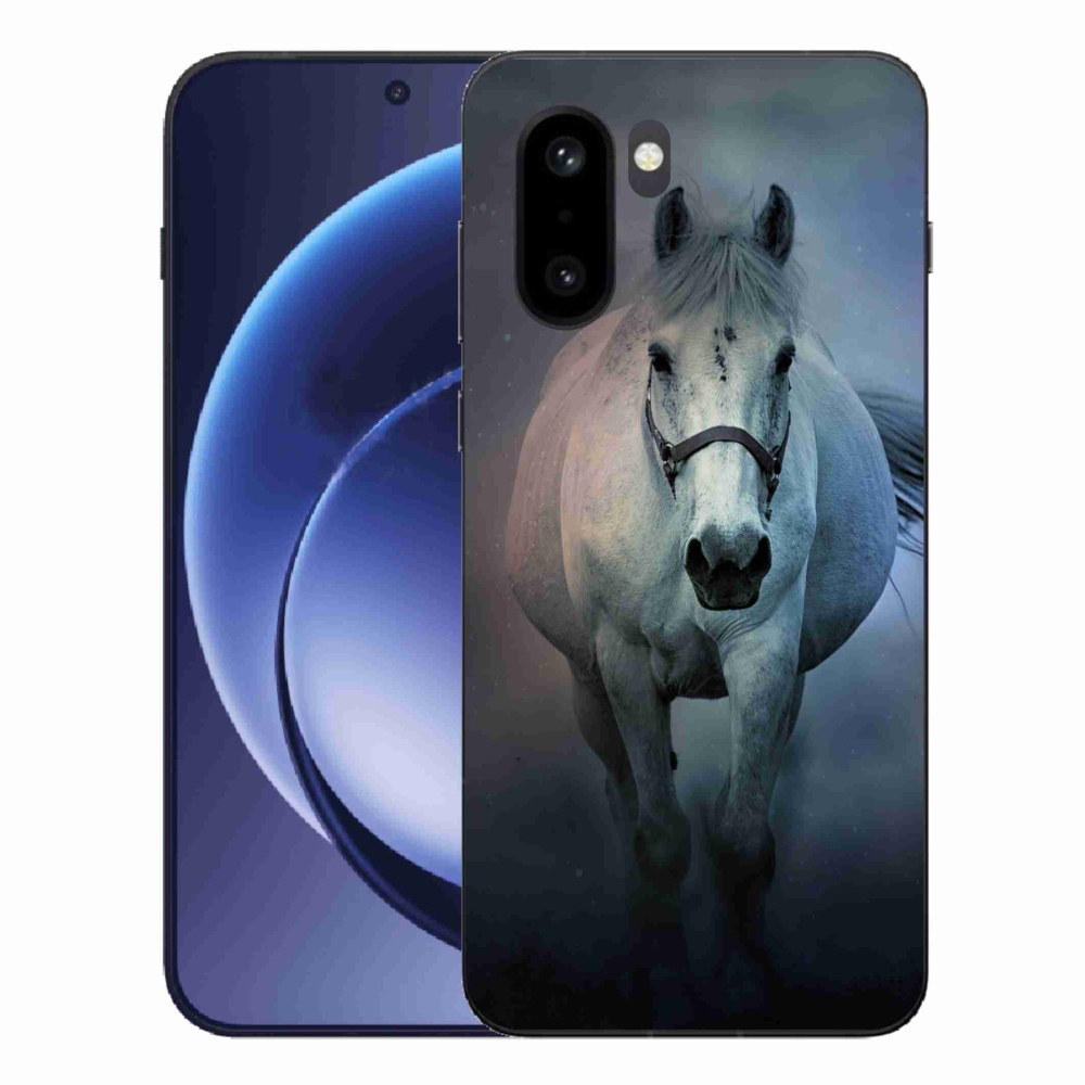 Zselés tok mmCase a One Plus 15R-hez - futó fehér ló