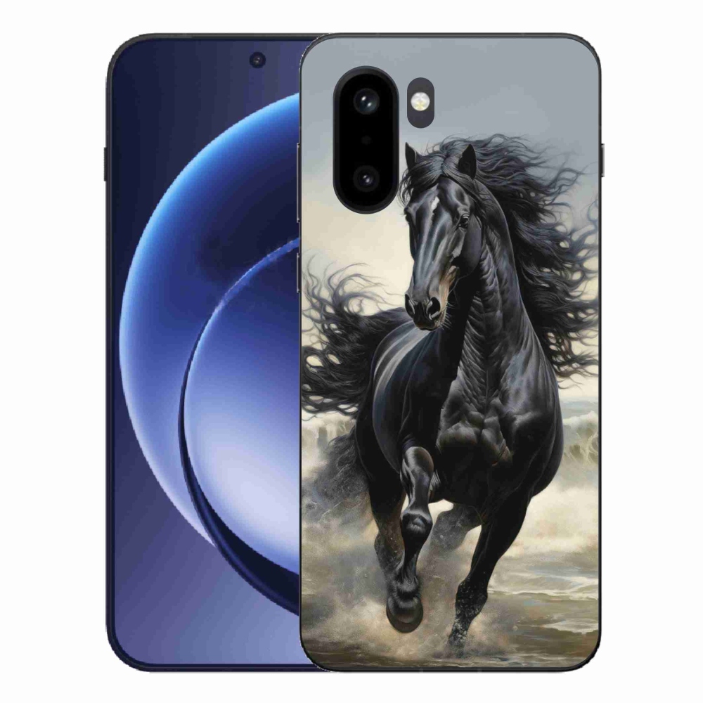 Zselés tok mmCase a One Plus 15R-hez - fekete ló futófekete