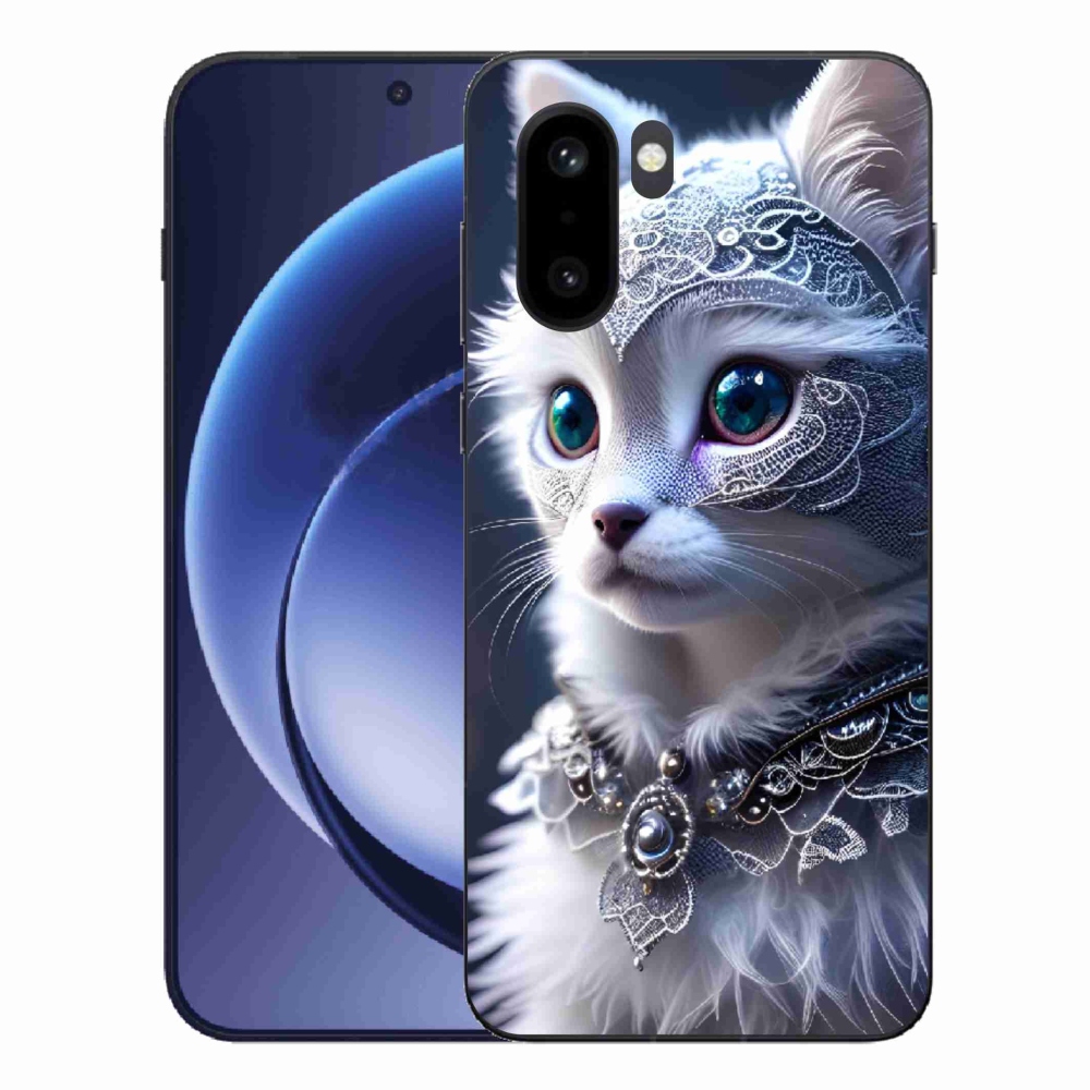 Zselés tok mmCase a One Plus 15R-hez - fehér macska
